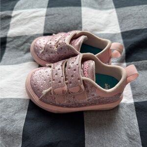 Native Glittery Pink Kids Sneakers